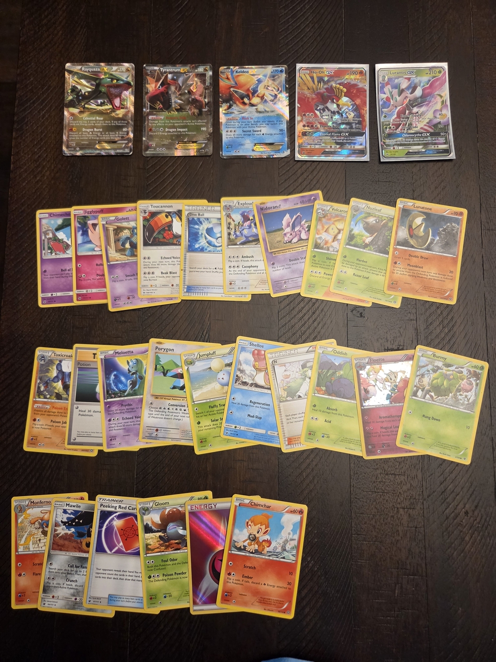 Pokémon Trading Card Lot - Mixed Assortment Includes 3 EX And 2 GX